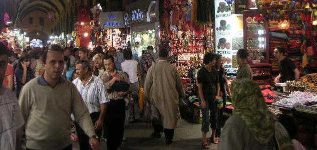 A Busy Bazaar in Istanbul